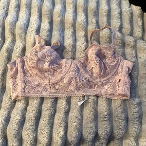 Free people Lace Bralette in Light Pink 34 A